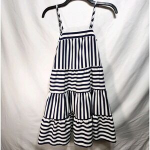 SHEIN Girls Striped Cami Dress Size 9Y Blue / White
